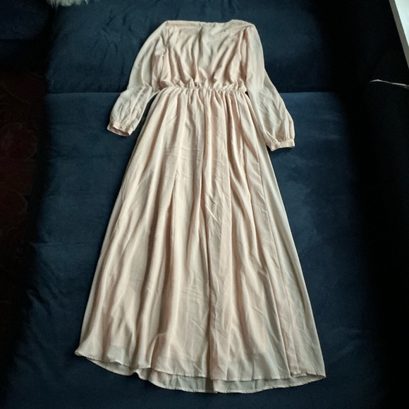 NWT LULU’S Wondrous Water Lilies Blush Pink Maxi Dress - Picture 5 of 5